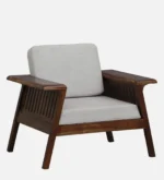Orrin Sheesham Wood Lounge Sofa in Elegant Walnut Finish - Image 3