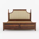 Rovelyn Solid Wood King Size Bed With Contemporary Design - Image 2