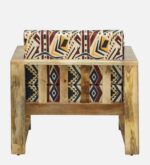 Rovian Solid Wood Lounge Chair with Premium Cushioned Backrest - Image 7