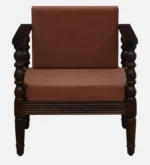 Roviera Solid Wood 1 Seater Sofa with Elegant Fabric Upholstered Backrest - Image 5