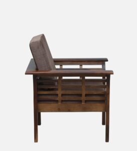 Varello Solid Wood 1 Seater Lounge Sofa with Fabric Seating - Image 6