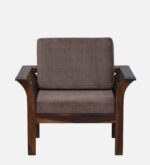Varello Solid Wood 1 Seater Lounge Sofa with Fabric Seating - Image 7