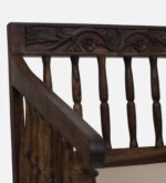 Vaylen Solid Sheesham Wood Accent Sofa in Rustic Teak Finish - Image 2