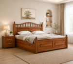 Velmire Sheesham Wood King Size Bed With Ample Storage