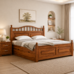Velmire Sheesham Wood King Size Bed With Ample Storage