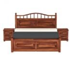 Velmire Sheesham Wood King Size Bed With Ample Storage - Image 4