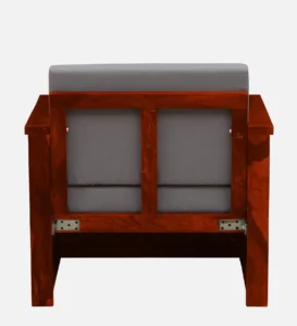 Velric Solid Wood 1 Seater Sofa with Contemporary Upholstered Design - Image 2