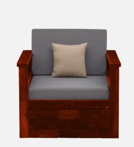 Velric Solid Wood 1 Seater Sofa with Contemporary Upholstered Design - Image 5