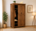 Willowen Sheesham Wood Wardrobe with Refined Storage Space