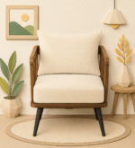 Zayven Solid Wood Accent Chair with Soft Cushioned Seating