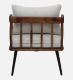 Zayven Solid Wood Accent Chair with Soft Cushioned Seating - Image 4