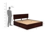 Zevoria Sheesham Wood King Size Bed With Hydraulic Storage - Image 6