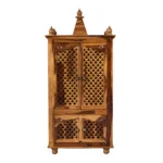 Aaradhya Solid Sheesham Wood Traditional Home Temple with Drawer Storage - Image 2