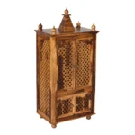 Aaradhya Solid Sheesham Wood Traditional Home Temple with Drawer Storage - Image 4