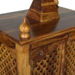 Aaradhya Solid Sheesham Wood Traditional Home Temple with Drawer Storage - Image 5