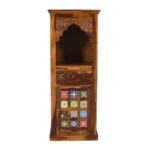 Aaravya Solid Sheesham Wood Designer Wooden Pooja Mandir for Home - Image 2