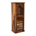 Aaravya Solid Sheesham Wood Designer Wooden Pooja Mandir for Home - Image 3
