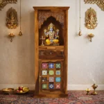 Aaravya Solid Sheesham Wood Designer Wooden Pooja Mandir for Home