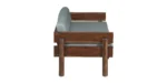 Aetna Solid Wood 3 Seater Sofa in Natural Finish with Cushions - Image 3