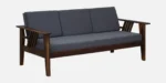 Anaya Solid Wood 3 Seater Sofa in Natural Tone with Premium Upholstery - Image 4