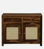 Anvi Solid Sheesham Wood Elegant Natural Finish Wooden Sideboard Cabinet - Image 3