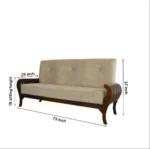 Arden Premium Handcrafted Solid Sheesham Wood Designer Sofa Set - Image 2