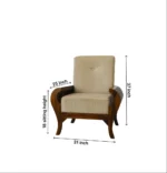 Arden Premium Handcrafted Solid Sheesham Wood Designer Sofa Set - Image 3