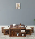 Arden Solid Sheesham Wood Contemporary Nesting Table Set