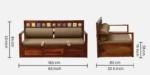 Arnav Solid Sheesham Wood Elegant Wooden Sofa Cum Bed for Modern Home - Image 5
