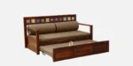 Arnav Solid Sheesham Wood Elegant Wooden Sofa Cum Bed for Modern Home - Image 6