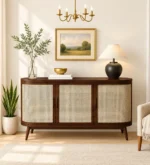 Aryan Solid Sheesham Wood Premium Handcrafted Wooden Storage Sideboard for Living Room