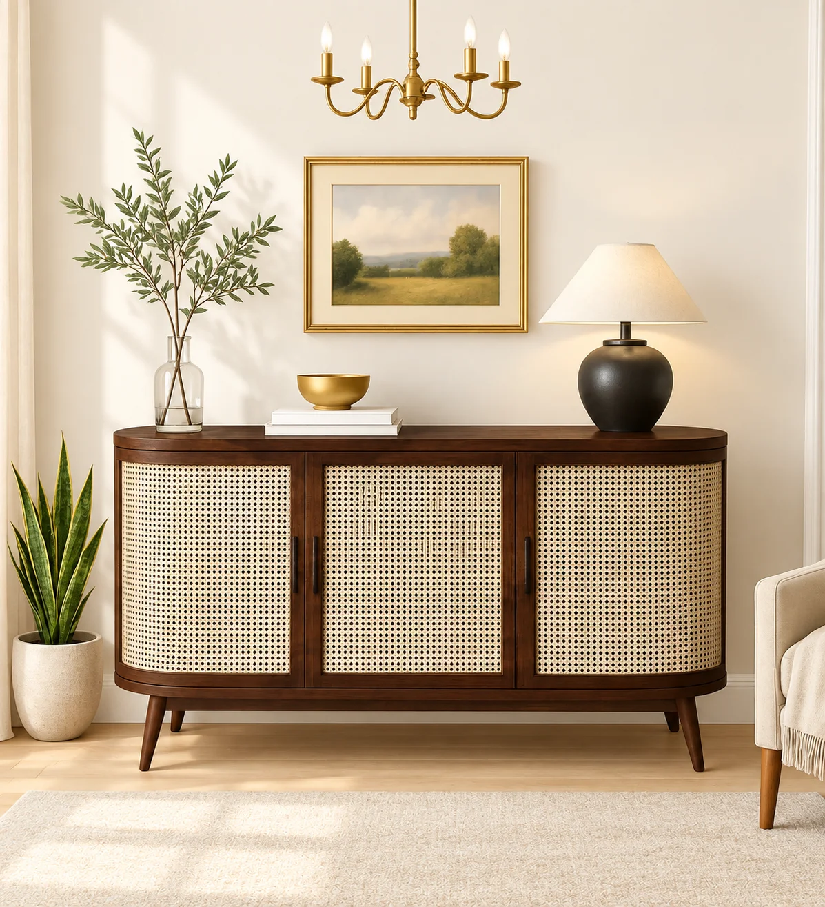 Aryan Solid Sheesham Wood Premium Handcrafted Wooden Storage Sideboard for Living Room (1) Aryan Solid Sheesham Wood Premium Handcrafted Wooden Storage Sideboard for Living Room - Image 1