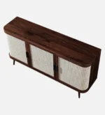 Aryan Solid Sheesham Wood Premium Handcrafted Wooden Storage Sideboard for Living Room - Image 6