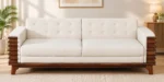 Aston Classic Solid Sheesham Wood Handcrafted 3 Seater Sofa