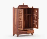 Atharv Solid Sheesham Wood Modern Traditional Pooja Mandir - Image 2