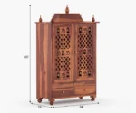 Atharv Solid Sheesham Wood Modern Traditional Pooja Mandir - Image 3