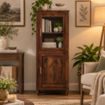 Averelle Contemporary Wooden Bookshelf with Open Display Storage
