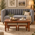 Averelle Contemporary Wooden Nesting Coffee Table Set for Living Room