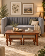 Averelle Contemporary Wooden Nesting Coffee Table Set for Living Room