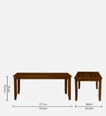 Aviraj Solid Sheesham Wood Classic 8 Seater Dining Table Set - Image 8