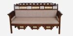 Bergen Sheesham Wood 3 Seater Sofa in Natural Finish with Armrest - Image 2