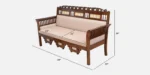 Bergen Sheesham Wood 3 Seater Sofa in Natural Finish with Armrest - Image 3