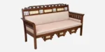 Bergen Sheesham Wood 3 Seater Sofa in Natural Finish with Armrest - Image 4