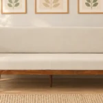 Elvira Sheesham Wood 3 Seater Sofa in Natural Finish with Bolster Cushions