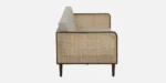 Elvira Sheesham Wood 3 Seater Sofa in Natural Finish with Bolster Cushions - Image 6