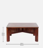 Beryl Solid Sheesham Wood Modern Wooden Nesting Table Set - Image 4