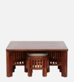 Beryl Solid Sheesham Wood Modern Wooden Nesting Table Set - Image 7