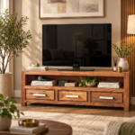 Classic Contemporary Wooden TV Unit for Modern Home Living Room
