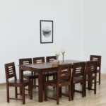 Classic Elegant Wooden 6 Seater Dining Table Set for Home