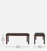 Classic Elegant Wooden 6 Seater Dining Table Set for Home - Image 7